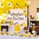 The Winnie Bear Wooden Table Centerpieces for Birthday Party/Baby Shower Decorations, Set of 12