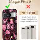 Petitian for Google Pixel 8 Case with Wallet - Women Girls Cute Girly Aesthetic Unique Design Leather Credit Card Holder Cardholder Stand Wristband for Pixel 8, Xiaolian (Fen Face)