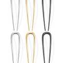 6 PCS Metal French Hair Pin for Women, Large Styling Pins for Thin Thick Hair, Hair Pin for Buns, French Twist Pin Wavy U Shaped