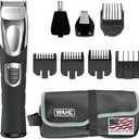 Wahl USA Rechargeable Lithium Ion All in One Beard Trimmer for Men with Detail and Ear & Nose Hair Trimmer Attachment – Model 9854-600B