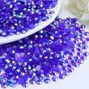 2000PCS 4mm Resin Flatback Rhinestone, Dark Purple AB Color Flatback Jelly Resin Rhinestones for Mugs, Bottles, Tumblers, Craft Decoration, Loose Bling Glitter Diamond Stone