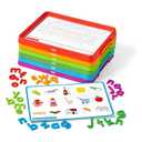 hand2mind Alphabet Word Work Small Group Set, Lowercase Magnetic Letters, Magnetic Letter Trays, Phonics Manipulatives, Phonemic Awareness Activities, Science of Reading Classroom Materials (Set of 6)