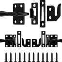 Hicarer 2 Pack Casement Window Lock 1-7/8 Inch Zinc Alloy Window Sash Lock Latch Replacement for Home Casement Windows (Matte Black)