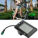 Computer, 5 Pin Waterproof Plug Speedometer and Odometer with Backlight Display Real Time Speed Display 5 Gears Control LCD Display Screen for Electric, Scooters