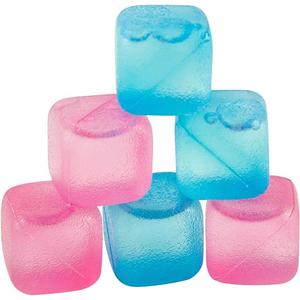 Chill Ice: Plastic Ice Cubes 12 ct. (6 Blue + 6 Pink)