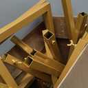 Fomcet 8FT x 8FT Backdrop Stand Heavy Duty with Base, Gold Portable Adjustable Pipe and Drape Backdrop Stand Kit, Square Metal Arch Party Frame for Wedding Birthday Parties Banquet Decorations