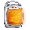 GiveBest Portable Electric Space Heater with Thermostat, 1500W/750W Safe and Quiet Ceramic Heater Fan, Heat Up 200 Square Feet for Office Room Desk Indoor Use, Silver