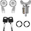 Door Lock Cylinders Set & Ignition Switch with Keys, Compatible With1990-1995 Ford F150/250/350, E150/250/350, Ranger, Bronco & Mercury Grand Marquis Vehicles, Replace OE: C-42-150+DP-42-122