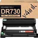 v4ink Compatible DR730 Drum Replacement for Brother DR730 DR760 Drum for Brother HLL2325DW HLL2350DW HLL2370DW HLL2390DW HLL2395DW MFCL2690DW MFCL2710DW MFCL2717DW MFCL2750DW DCPL2550DW (NOT Toner)