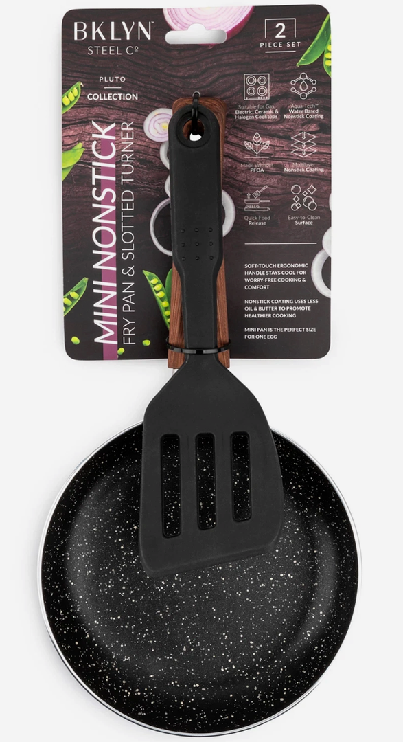 Brooklyn Mini Fry Set, 2 Piece in Black