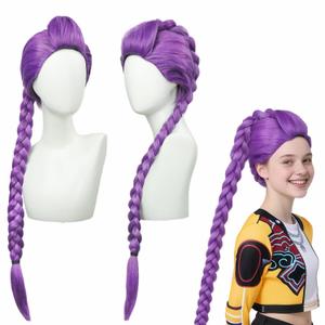 Long Purple Wigs for rumi Wig Costume Women Cosplay Wig Cute Soft Synthetic Wigs for Halloween Costume CC048PR
