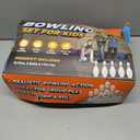 Kids Bowling Set - 10 White Plastic Pins & 2 Lightweight Bowling Balls - Family Fun Indoor & Outdoor Toddler Bowling Set Game for Boys & Girls, Educational & Active Play Toy, Birthday Gift Ages 3+