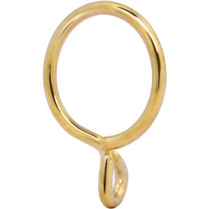 Curtain Rings with Eyelet, Metal Ring for Curtain Hook Pins 15Pcs - Gold