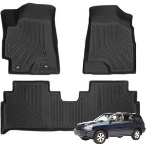 Priprilod Floor Mats Fit for Toyota Highlander 2001-2007 All Weather Protector TPE Floor Liners Custom Fit Car Mats Non-Slip