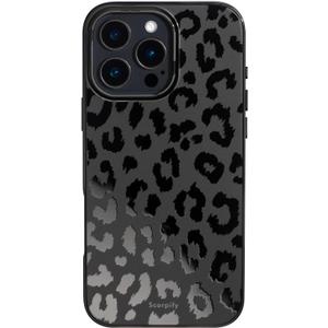 SCORPIFY for iPhone 16 Pro Max Case [Compatible with MagSafe] with Matte Black Leopard Cheetah Print Design, Cute Magnetic Phone Cover for Women Girls and Men, Slim Bumper with Stylish Pattern