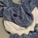 Shark Blanket Hoodie Onesie for Adult & Kid, Wearable Shark Sleeping Bag, Soft Cozy Onesie Costume (M: for 53-57 Inch Height)