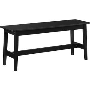 HOOBRO 39.3'' Bamboo Dining Bench, Farmhouse Kitchen Table Bench, Kitchen & Living Room Furniture, Easy to Assemble, Sturdy and Stable, Black BK03CD01G2, 11.8"D x 39.3"W x 17.7"H