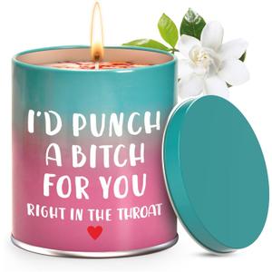 Scented Candle Birthday Gifts for Women - Valentines Galentines Day Gifts for Her Girlfriend Mothers Day Christmas Stocking Stuffers for Sister Friendship Funny ldeas White Elephant (Multicolor)