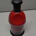 Geedel Food Chopper, Easy to Clean Manual Hand Vegetable Chopper, Dishwasher Safe Slap Onion Cutter for Veggies Onions Garlic Nuts Salads Red