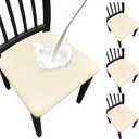 Waterproof Dining Chair Seat Covers Set of 2, Stretch Removable Dining Room Seat Covers for Dining Chairs, Kitchen, Hotel, Party, 20×20 in