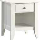 Sauder Shoal Creek Night Stand, Bedside Table, Bedroom Side Table, in Soft White finish
