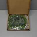 4 PCS Small Winter Blue Berry Cabinet Wreath Artificial Mini Kitchen Wreaths Vintage Swags Wreath with Retro Burlap Ribbon for Farmhouse Rustic Home Front Door Window Pillar Wedding Chair Wall