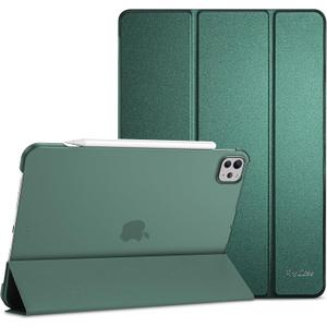ProCase Smart Case for iPad Pro 11 Inch (M4) 2024 (Model: A2836/A2837/A3006), Slim Folio Stand Hard Back Shell Protective Tablet Cover for iPad Pro 11" 5th Generation 2024 -Mgreen