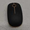 VssoPlor Wireless Mouse, 2.4G Slim Portable Computer Mice with Nano Receiver for Notebook, PC, Laptop, Computer (Black and Gold)