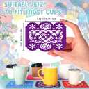 HunnmingRe 24 Pcs Fiesta Coasters for Mexican Table Protection with Papel Picado 4 Inches Absorbent Drinks Coasters for Cinco De Mayo Kitchen Decoration Taco Party Gifts Seder Decoration
