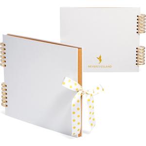 Never Ever Land Scrapbook Album – 12x10 White Scrap Book. Scrapbooking Supplies, Memory Book, Wedding Guest Book, Photo Album, Baby Shower Gifts, Valentines, Engagement Gifts