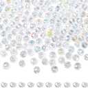 ZHIYUXI 400pcs Crystal Beads for Suncatchers Glass Beads for Jewelry Making for Keychain Making 6mm Rondelle White Clear Sun Catcher Beads & Bead Assortment Bulk Bracelets Arts and Crafts