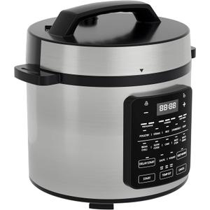 OLIXIS Electric Pressure Cooker 6 Quart Stainless Steel Multi Cooker Electric for Pressure 12-in-1 Rice, Steamer, Yogurt Maker, Slow Cook,Meat Stew, Cake, Porridge, Multigrain (New Sliver)