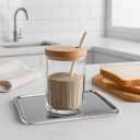 IMEEA Small Silver Tray Rectangular SUS304 Stainless Steel Bathroom Tray for Jewelry, Perfume, Vanity, Serving, 8 x 4.6 inch