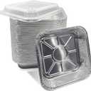 30 Pack 8  8 Square Aluminum Baking Pans with Clear Plastic Lids,Disposable Aluminum Foil Pans Takeout Pans,Heavy Duty Recyclable Foil Food Containers Roasting Pans for Cooking,Heating,Storing.