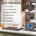 Ecotrim - Dish Drying Mat for Kitchen Counter | Coffee Bar Mat for Countertops | Heat Resistant Drainer Mat with Non-slip Rubber Backed | Hide Stain Kitchen Absorbent Draining Mat | Brown 16"x18"