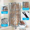 Bun Pan Sheet Rack Cover,Bread Speed Rack Cover with Zipper,Commercial Bakery Racks, 23"x28"x61"Clear PVC Waterproof Dustproof Bread rack Cover with Breathable Mesh Vent (20-Tier TPU)