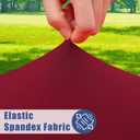 Moosfor Round Spandex Tablecloth, Elastic Fitted Waterproof Tablecloths for 45"-56" Tables, Stretch Washable Picnic Table Cover for Camping, Dining, Indoor and Outdoor, Wine Red