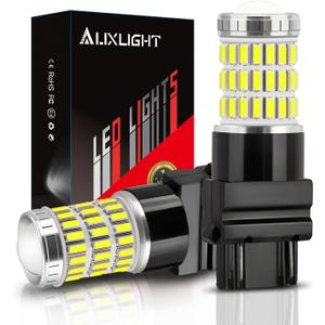 AUXLIGHT 3157 3156 3057 4157 3157K LED Bulbs Xenon White, Ultra Bright 60-SMD LED Replacement for Back Up/Reverse Lights, Brake/Tail Lights, Turn Signal/Parking or Running Lights (Pack of 2)