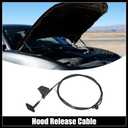 74130SNAA01 Front Hood Latch Lock Release Wire Cable Replace for Honda Civic 2006-2011 Black Durable Material