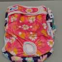 Pet Soft Washable Female Diapers (3 Pack) Female Dog Diapers, Comfort Reusable Doggy Diapers for Girl Dog in Period Heat (Bloom, L) (Large:19''-25'')