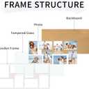 YESKAY 4x6 Picture Frame Collage for Wall Decor,Multiple Photo Collage Frames with Tempered Glass,8-Opening for 4 x 6 Picture Frames,Rustic White,1 Pack(OD:11.75X21in)