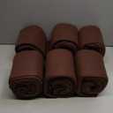 CAI TENG Fleece Blanket Blankets Bulk Pack of 6 Cozy Fleece Throw Blankets 50x60 Warm Soft Lightweight Breathable Pet-Friendly for Bed Sofa Kids Wedding Gifts Camping Luxury Chocolate Brown