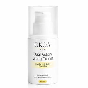 OKOA SKIN Dual Action Lifting Cream, Instant Firming with Peptides & Hyaluronic Acid, Hydrating Soothing Moisturizer for Reduce Fine Lines & Wrinkles (1)