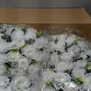 NUPTIO Flower Wedding Centrepieces for Tables - 10 Pcs 13.8in Diameter White Artificial Flowers Rose Ball for Centerpieces Table - Fake Rose Arrangements for Weddings Birthday Party Decorations