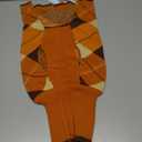KOOLTAIL Dog Sweater Pet Knitted Clothes - Classic Plaid Pullover Turtleneck Fall Thanksgiving Dog Sweaters with Leash Hole, Thick Cold Weather Dog Outfits for Small Medium Large Dogs Cats Puppy S/M, Orange