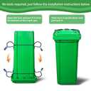 Trash Can Locks for Animals - 2PCS Garbage Can Lid Locks with Heavy Duty Bungee for Raccoons Proof,Bears Proof and Wind-Resistant for 30-45 Gallon Cans