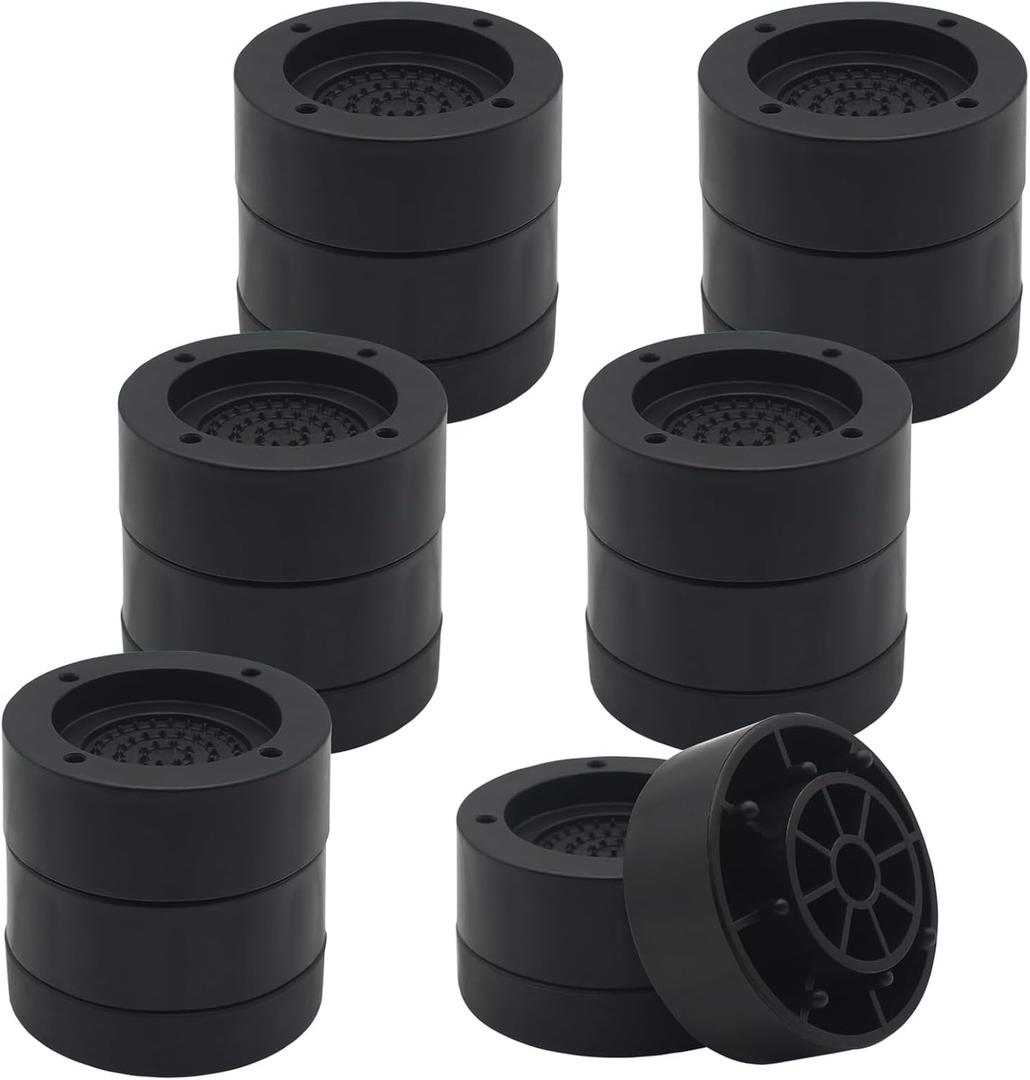 Furniture Risers Black Bed Risers 2 inch (Set of 6), Heavy Duty Bed Lifts Risers for Table, Sofa, Couch, Desk, Adjustable Bed Frame Risers Supports Up to 3,300 Lbs