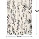 Omifly Small Stall Rv Beige Floral Shower Curtain 36Wx72H Inch Vintage Farmhouse Flower Shower Curtains for Bathroom Wildflower Boho Camper with 12 Plastic Hooks Fabric Waterproof Accessories