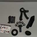 5 PCS Grip Strength Trainer Kit, Hand Gripper Strengthener, Forearm Strengthener, Finger Strengthener, Finger Exerciser, Stress Relief Ball, Forearm Workout Ring for Muscle Building and Injury Recover