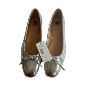 Steve Madden New York Zion Women's Flats Shoes Silver Size 10